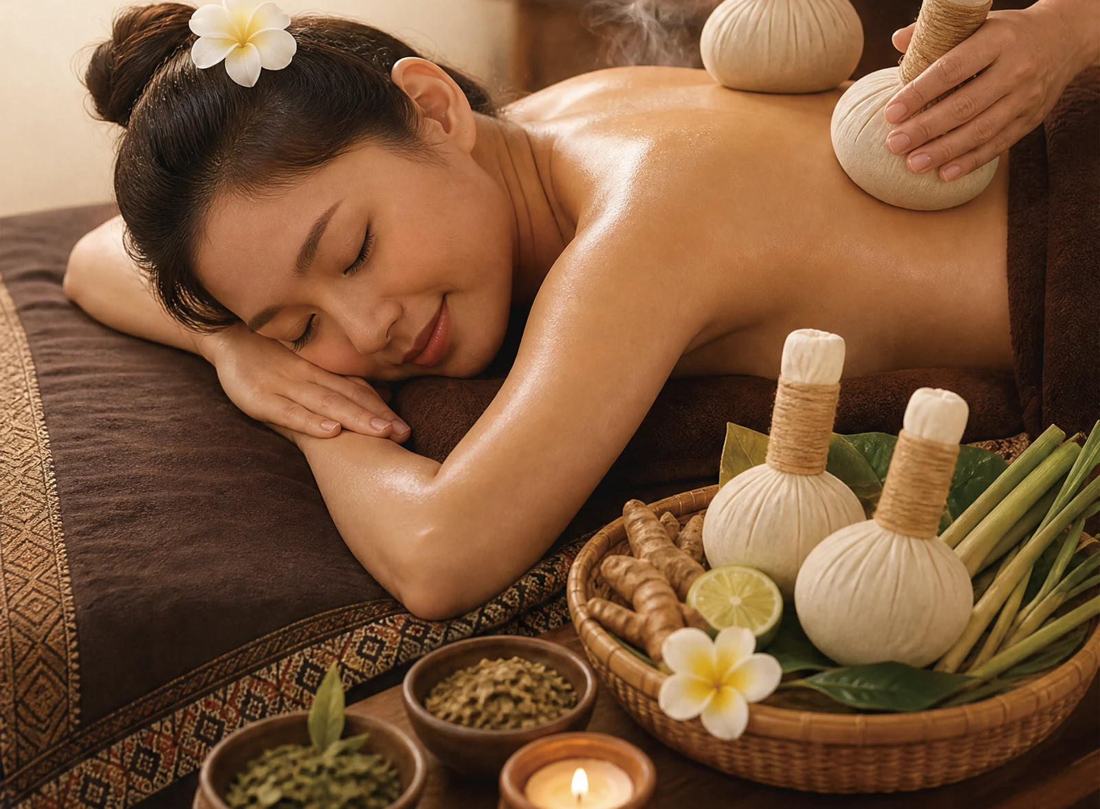 Ginger Head + Herbal Compress SPA · Care scene · treatment reference