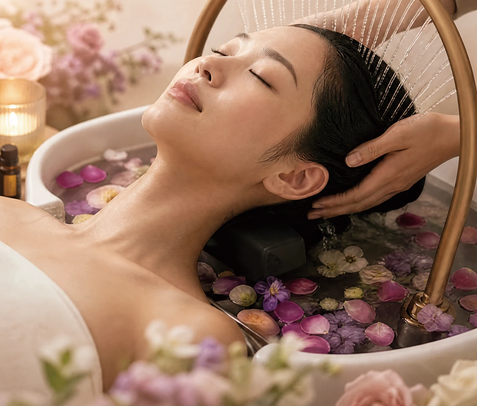 Floral Head + Targeted Facial SPA · Care scene · treatment reference