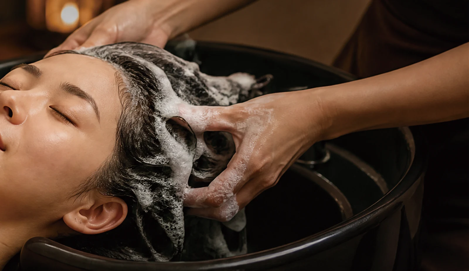 Deep Hair & Scalp Cleanse + Full-Body Tuina Massage + Gua Sha · Care scene · treatment reference
